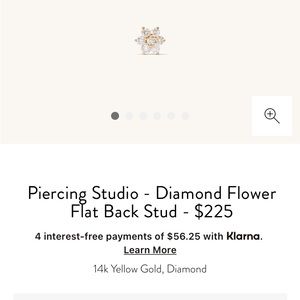 Mejuri Diamond Flower piercing stud top